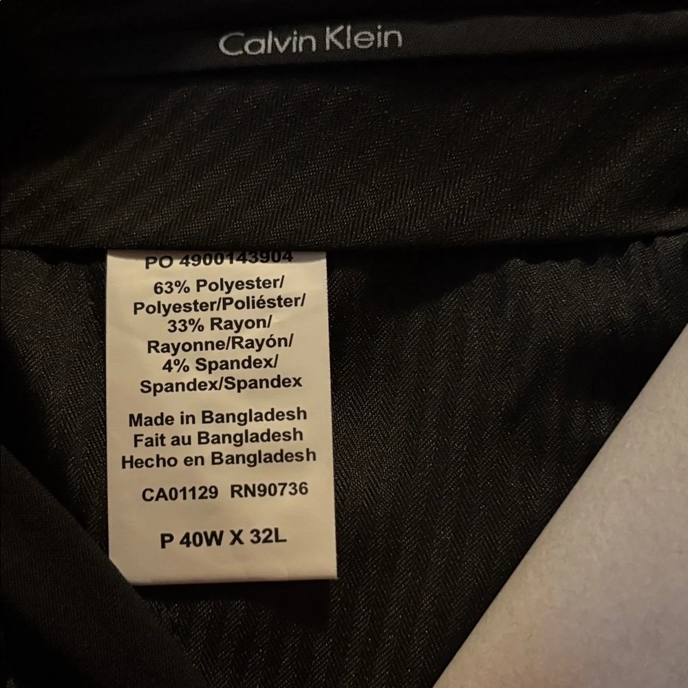 🕶️CALVIN KLEIN🕶️MENS BLACK DRESS SLACKS 40X32 NWT!!!